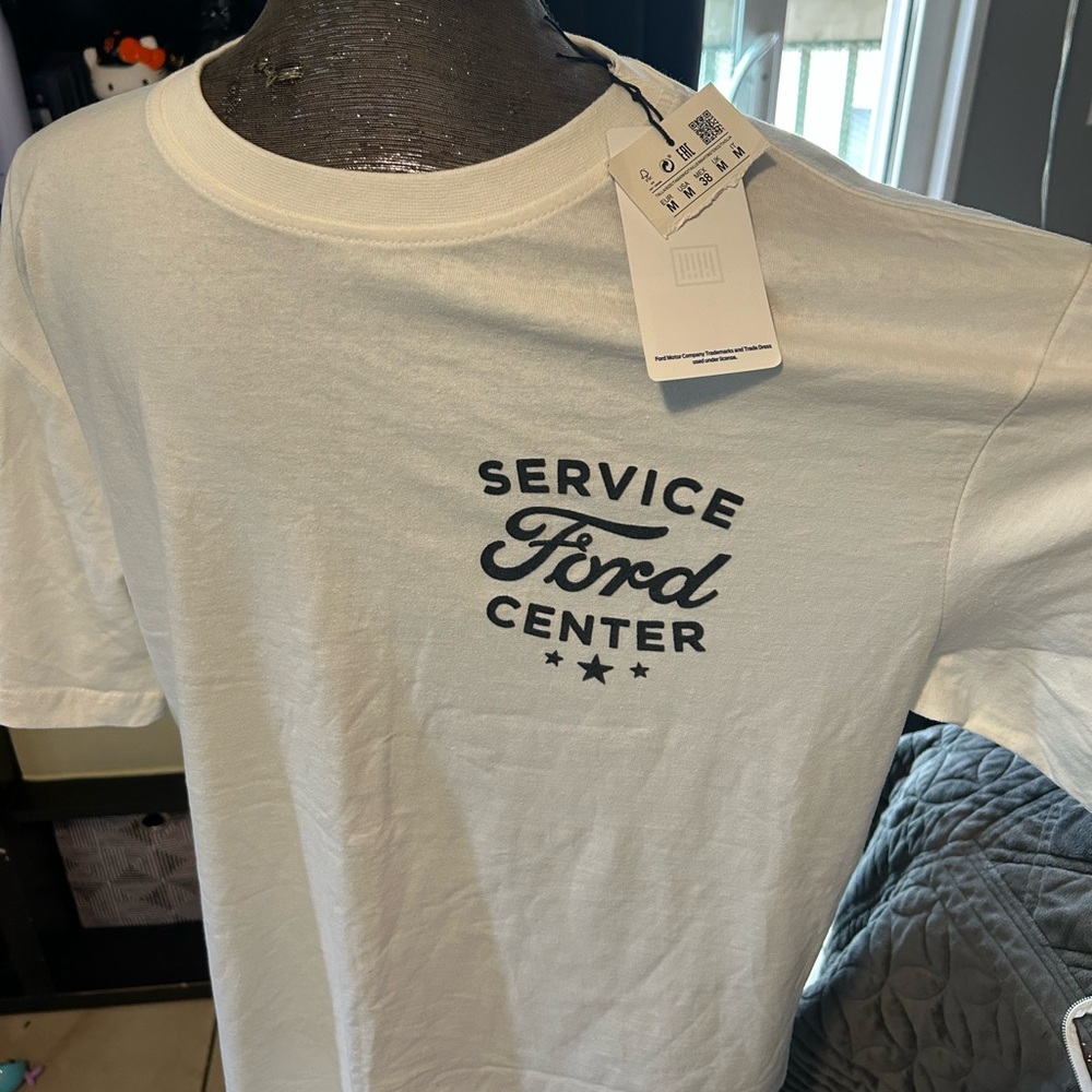Ford White Short Sleeve T-shirt with Service Center Logo NWT